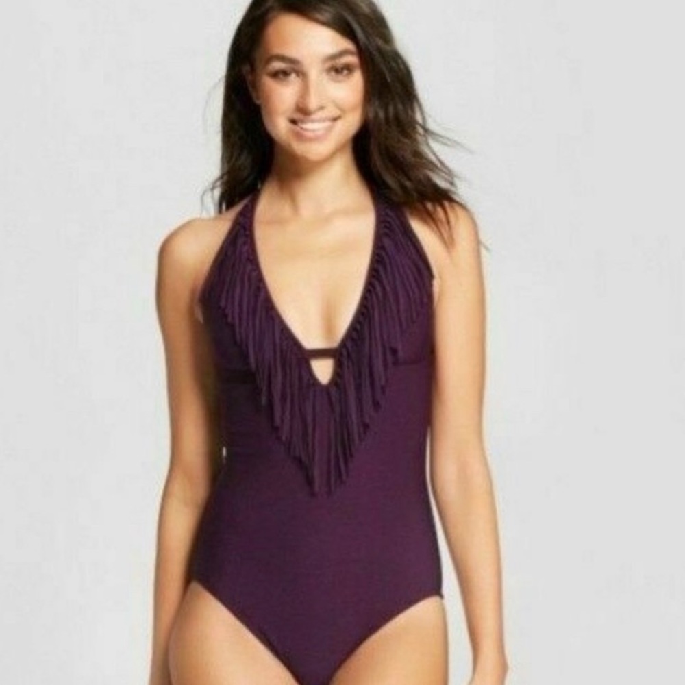 Mossimo Women’s fringe halter bathing suit